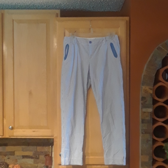 Lilly Pulitzer Pants - Lilly Pulitzer Mitzie Seersucker Ankle Pants